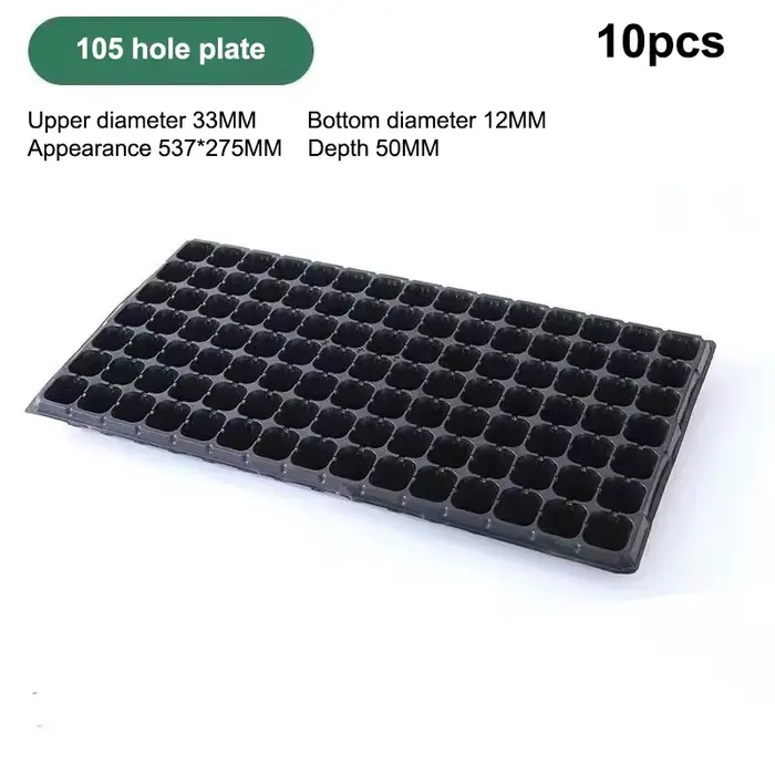Ensemble de 10 plateaux de semis en plastique pour jardin, germination efficace, idéal pour les grai