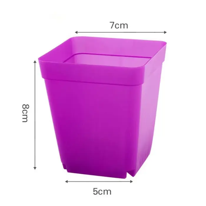 Mini Pots de fleurs en plastique, 7cm, 10cm, jardinières, petit Pot de pépinière, boîte de culture, 