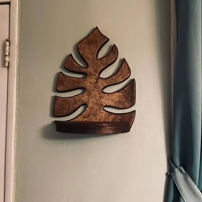 1 étagère murale en bois pour plantes Monstera, support mural pour plantes en pot, organisateur susp