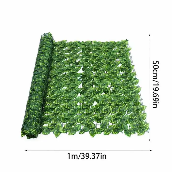 Panneaux de clôture à feuilles vertes artificielles 1M/3M, Faux écran de clôture de confidentialité 