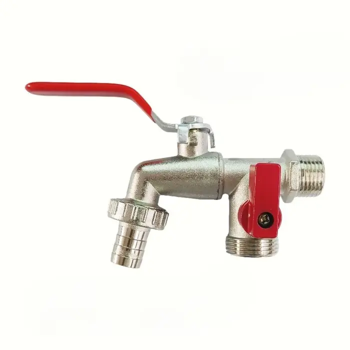 Robinet d'eau en laiton à double assujet, résistant à 90 degrés, tuyau d'extérieur pour HPPatios, vi