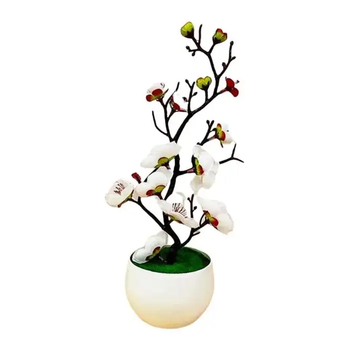 E8BD – arbre artificiel en pot, fleur réaliste, fausse plante, faible entretien, pour maison moderne