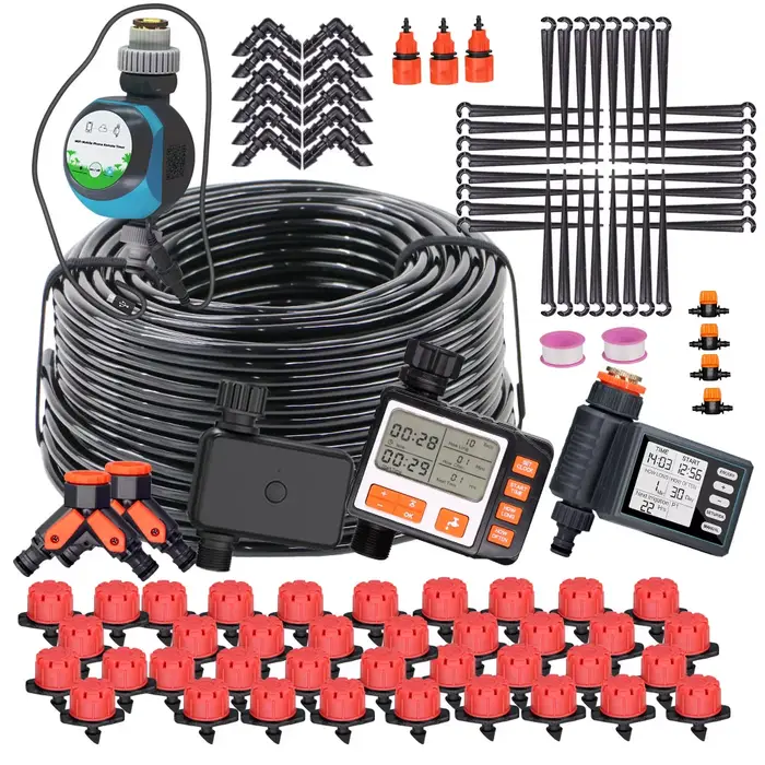 Kit d'arrosage automatique pour jardin et serre, goutteurs réglables, système d'irrigation goutte à 
