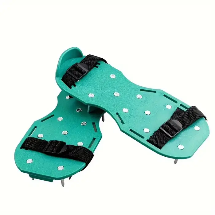 Chaussures d'aération de jardin à pointes, outil de piétement, cultivateur de pelouse, scarificateur