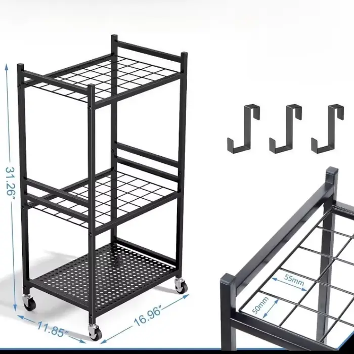 Support de rangement pour outils de jardin, organisateur de cour, support de rangement en métal pour