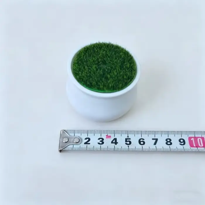 Pots de fleurs en plastique blanc, 5 pièces, jardinières rondes avec vase en gazon artificiel pour d