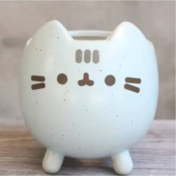 Pot Succulent avec trou, Pot de fleurs Animal mignon, joli petit chat, cadeau d'anniversaire, décor 