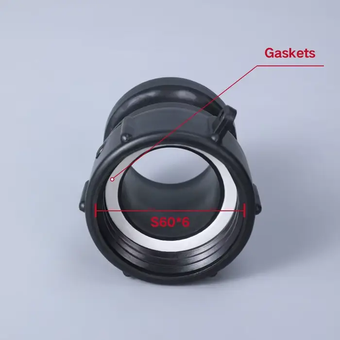 Caméra et rainure en polypropylène IBC A200 épais, adaptateur mâle 2 "x NPT femelle, 1 pièce