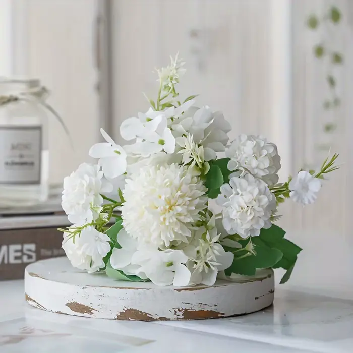 Ins style hortensia table à manger salon maison vase décoration de mariage décoration fleur artifici
