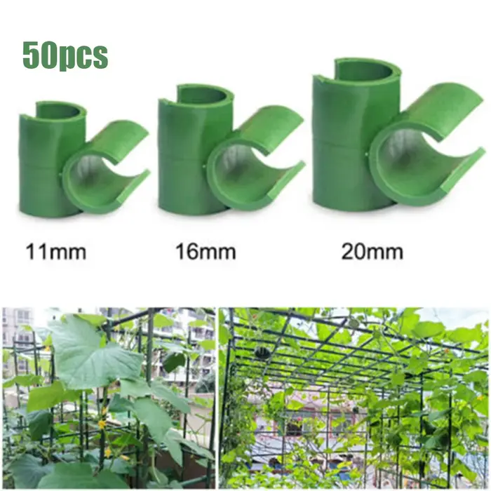 Pince de connecteur en plastique pour plantes, 50 pièces, pour cadre de jardin et légumes, pour chau