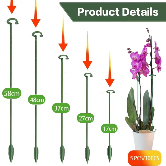 Supports pour plantes, papillons, orchidées, fleurs, tiges de fixation en pot, réutilisables, Protec
