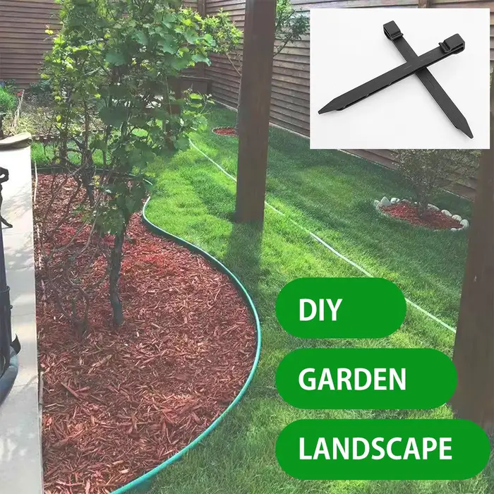 10 pièces jardin tondeuse à gazon cheville limite clou en plastique pelouse bordure piquet paysage b