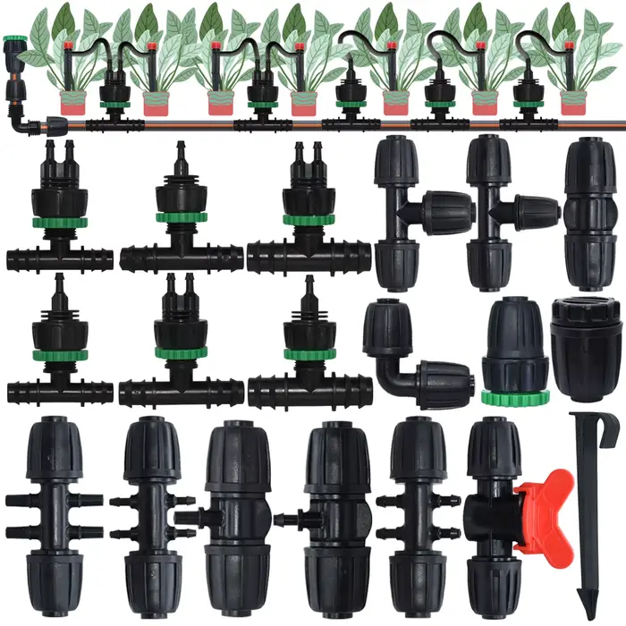 KESLA 5 pièces 1/2 3/4 1 ''PE tuyau 16mm 20mm 25mm connecteur séparateur té couplage à 4/7mm 1/4 tuy