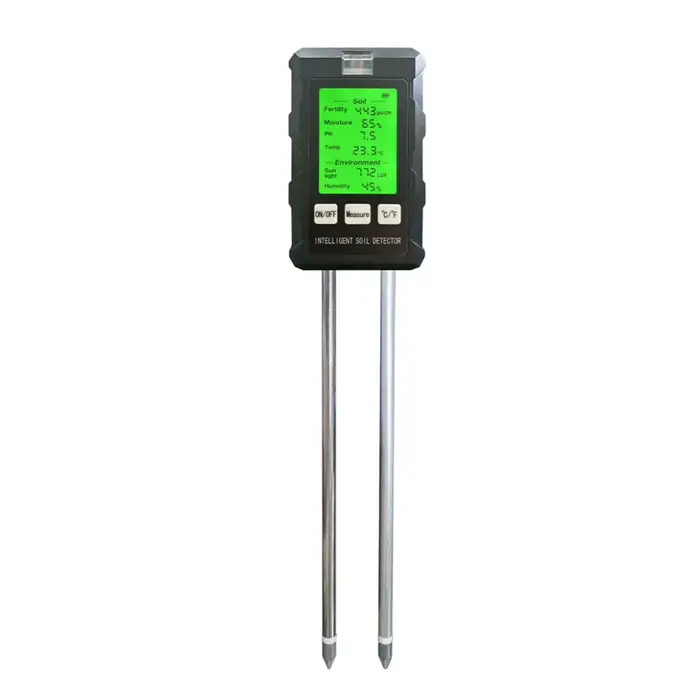 Testeur de sol multifonctionnel 6 en 1, analyseur de fertilité du sol, pH, température, humidité, lu