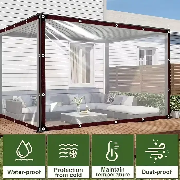 Bâche imperméable transparente épaisse pour jardin, bâche en Poly transparente, couverture pour plan