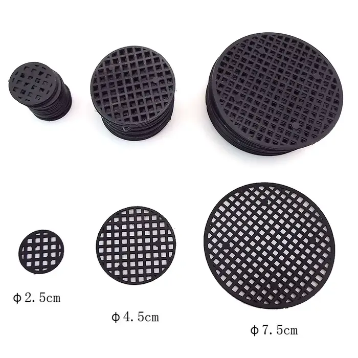 25 pièces 2.5cm 4.5cm 7.5cm rond fleur plante Pot trou maille fond Pad pour bonsaï Pot grille tapis 
