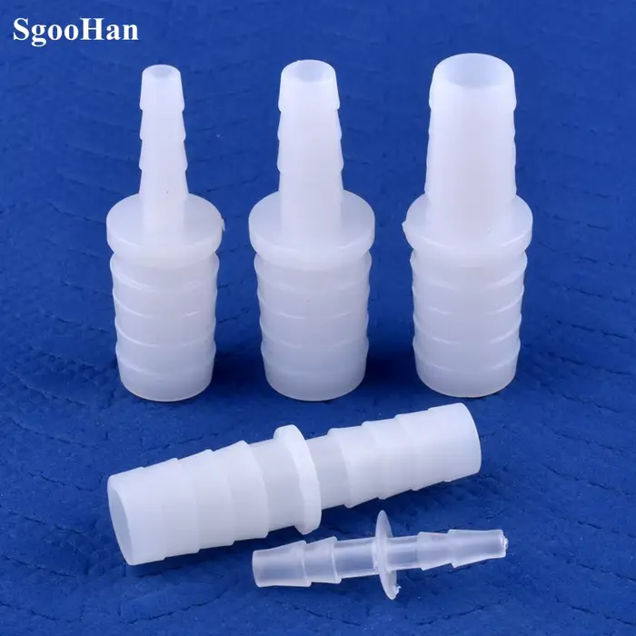 5 ~ 200 pièces 4 ~ 12mm à 2.4 ~ 9mm blanc PE pagode réduisant les connecteurs directs réservoir d'aq