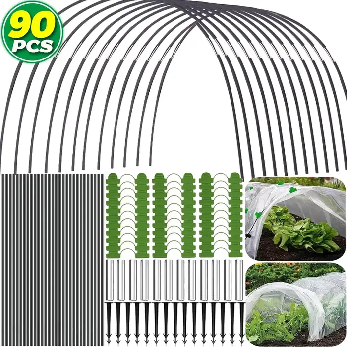 Kits de cerceaux de jardin pour tunnel en filet, cerceaux de jardin, cadre de serre, arc de tunnel f