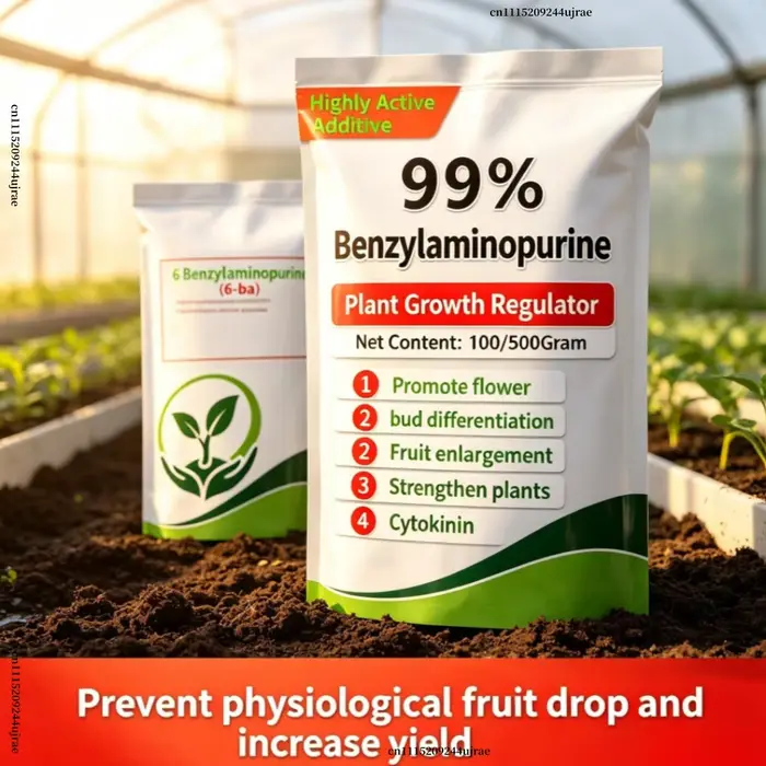 Engrais en poudre 6-benzylaminopurine pour bourgeons de fleurs, nutriment de jardinage pour fleurs, bonsaïs et plantes ornementales, supplément de croissance