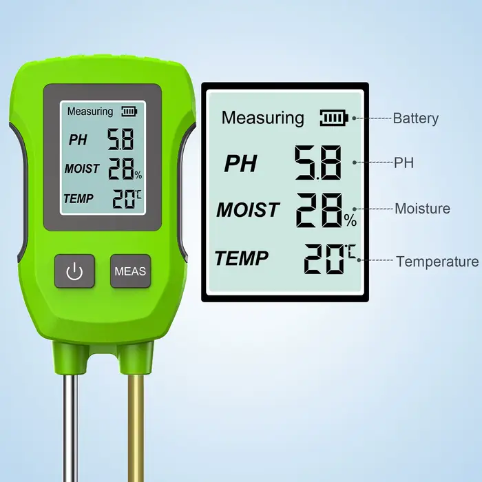Testeur de sol numérique LCD 3 en 1