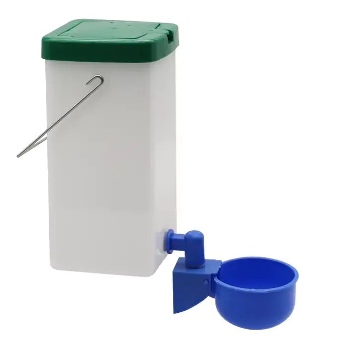 Abreuvoir pour lapin 1000 ml avec bol bleu, bouteille d'eau pour petits animaux, volailles, bouteill