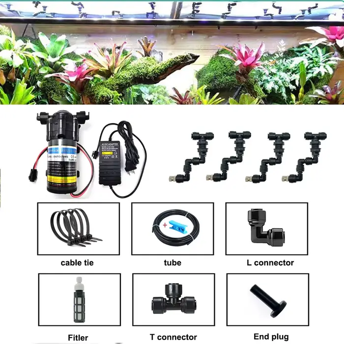 Système de brumisation pour reptiles, brumisateur de Terrarium pour caméléon, tortue, lézard, humidi