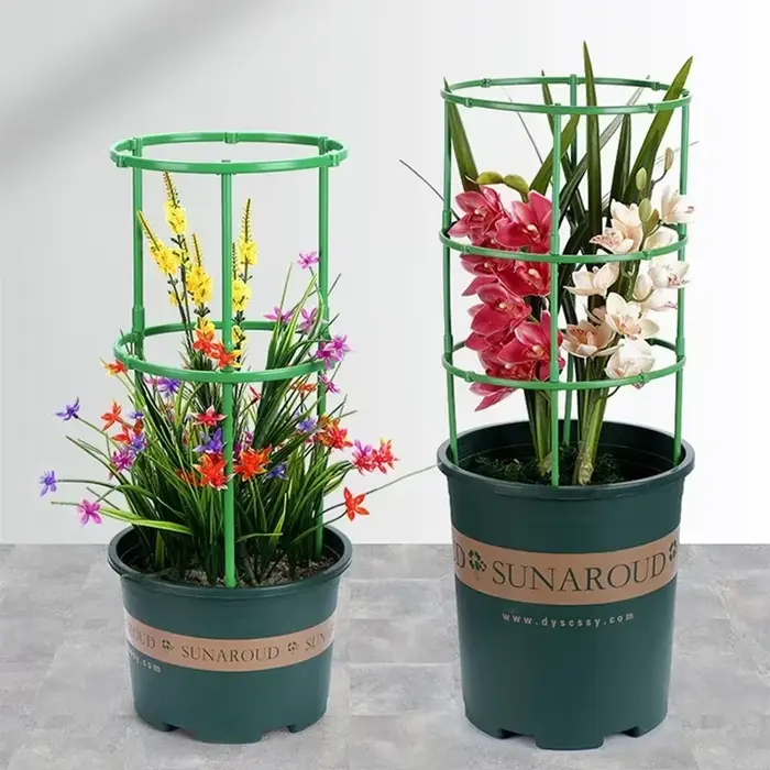 Support pour plantes, Pile de jardin, demi-cercle, Support de fleurs, Cage pour culture de plantes, 
