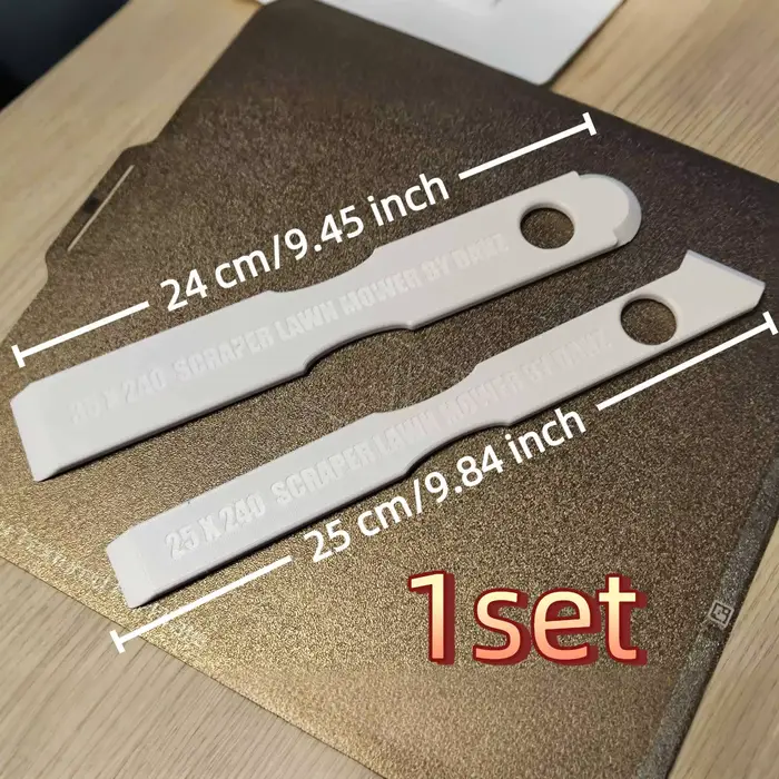 Brosse grattoir pour tondeuse à gazon, outil de nettoyage robuste pour l'élimination de l'herbe et d