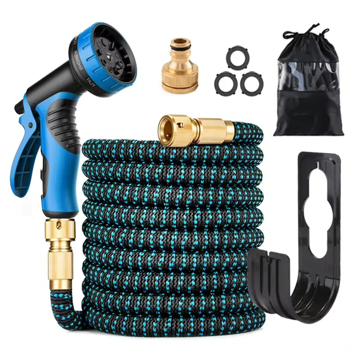 Tuyau d'arrosage extensible 3X – Extension jusqu'à 100 pieds avec pistolet pulvérisateur |   Léger e
