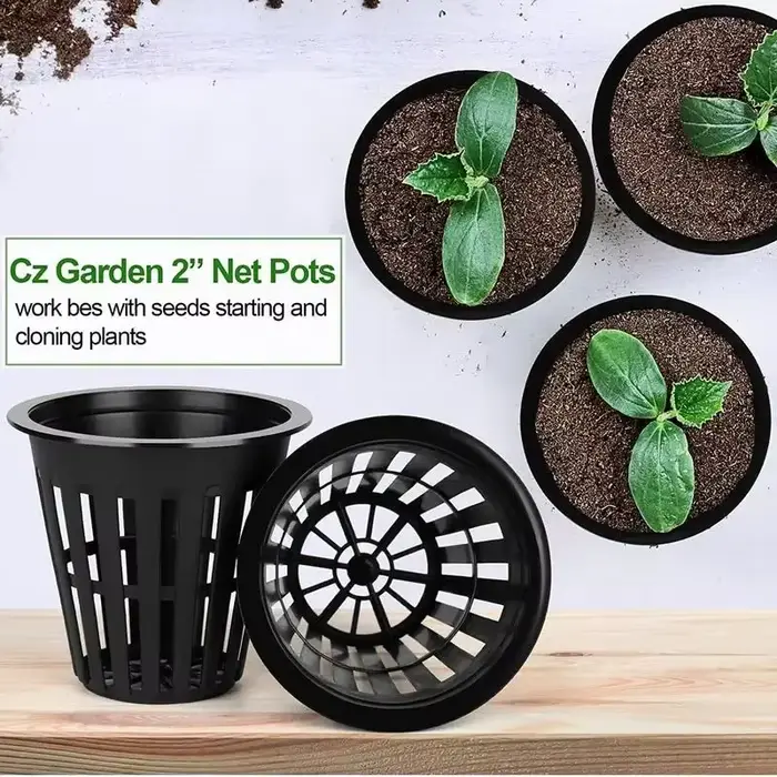 50/100 pièces 2 pouces jardin fendu maille filet tasses rond Net