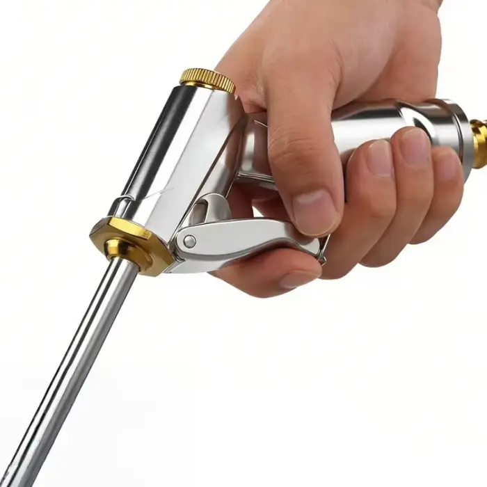 Pistolet pulvérisateur de jardin haute pression réglable avec buse en laiton robuste pour arrosage d