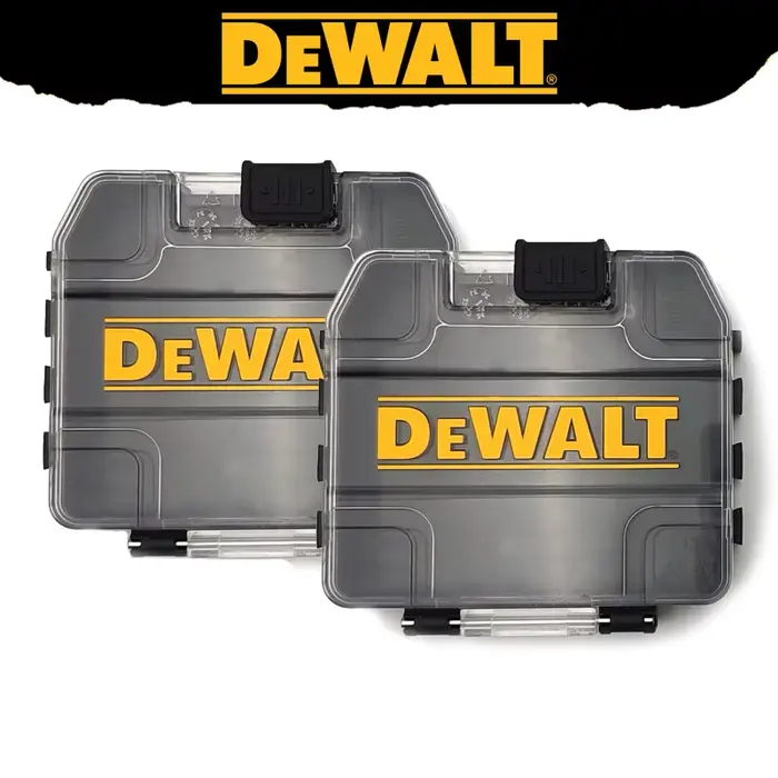 DEWALT TSTAK Mini étui robuste noir petite boîte à outils empilable amovible rangement forets outil 