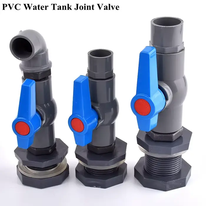 1 ensemble 1/2 "3/4" 1 "PVC Aquarium connecteur de réservoir de poisson entrée tuyau de vidange d'ea