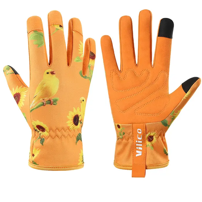 Gants de jardinage pour femmes, gants de jardin en cuir respirant avec poignée, gants de travail rés