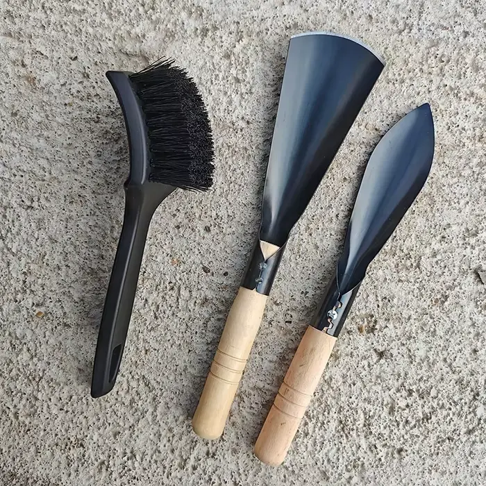 Ensemble de brosses de nettoyage de grattoir de pont de tondeuse à gazon de jardin, brosse de nettoy