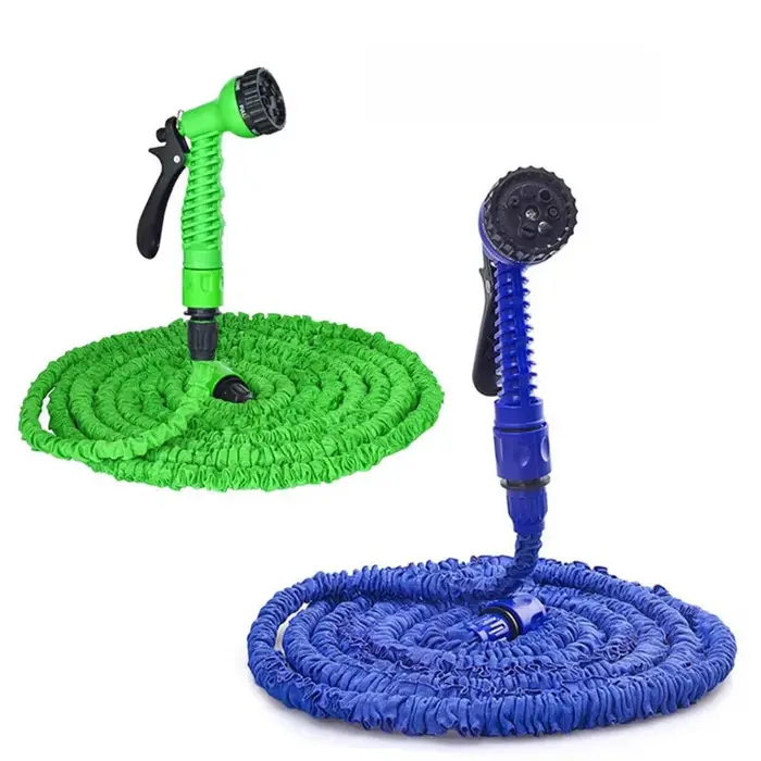 Tuyau d'arrosage Flexible et extensible, tuyau en plastique ue avec pistolet de pulvérisation, tuyau