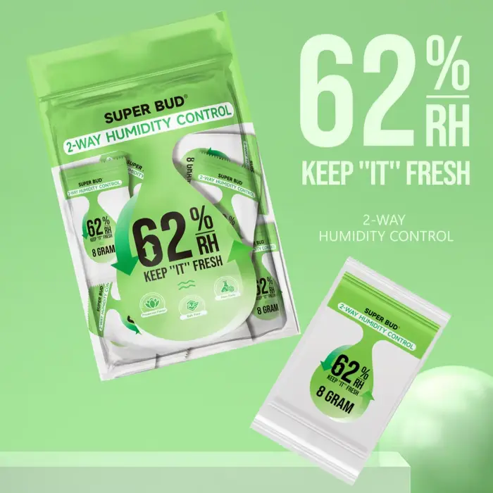 Sachets de contrôle d'humidité bidirectionnels 2g/4g/8g/67g, 62% HR, pour la maturation et le stocka