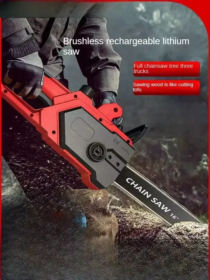 Tronçonneuse électrique professionnelle avec batterie lithium-ion puissante et design portable AAB