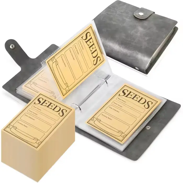 1 ensemble de carnets de rangement pour graines de jardin