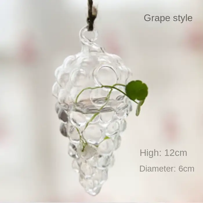 Vase en verre suspendu hydroponique, cadeaux, décoration de la maison, conteneur de Terrarium Portab