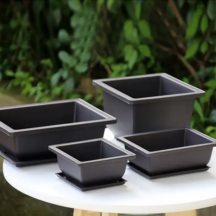 Pots de fleurs rectangulaires Imitation violet argile plantes Pot extérieur jardin paysage bonsaï