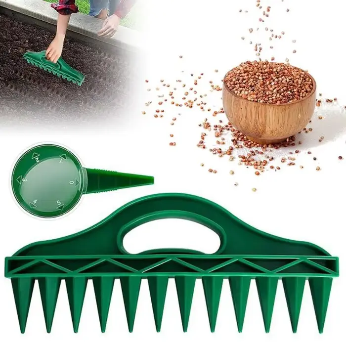 Semoir manuel pour graines de légumes, distributeur de jardin réglable 2, 4 ou 7 pièces pour un semi