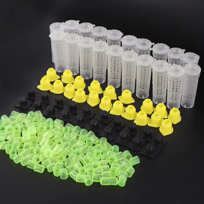 1 ensemble d'outils pour abeilles, Cages, système de gobelets d'élevage roi reine, boîte de receveur