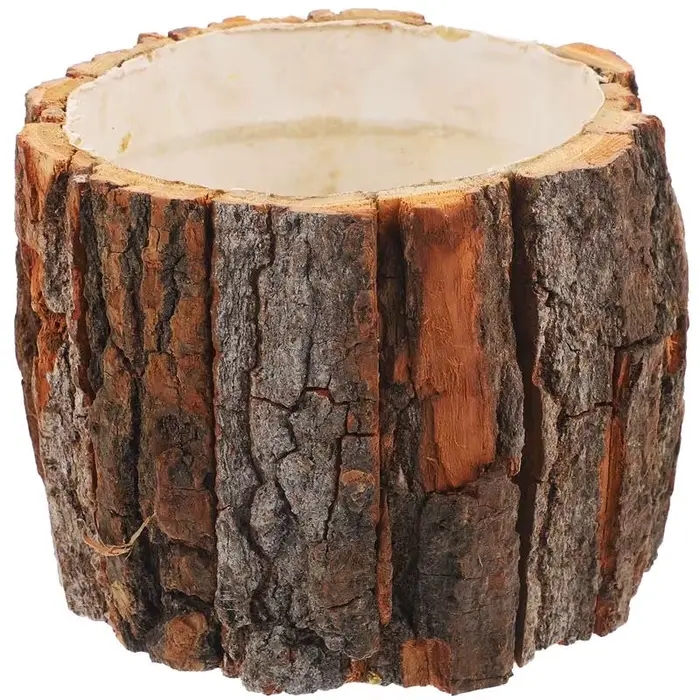 Grand pot de fleurs en bois naturel, conteneur de fleurs, Design rustique, jardinière de fête, décor