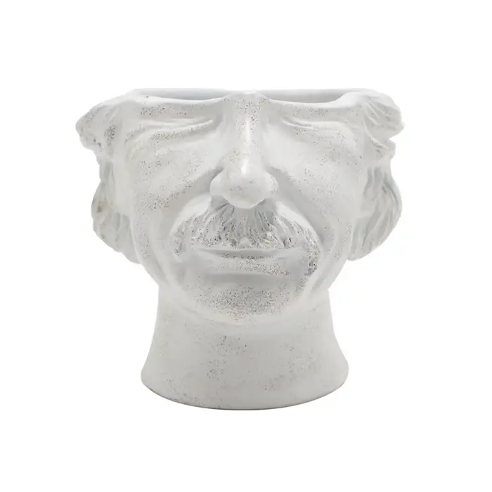 Pot de fleur de tête de style minimaliste, pot de fleur de décoration de jardin de style rétro, avec