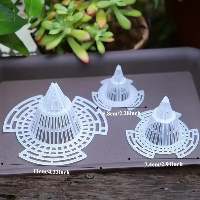 10 filtres de fond pour pots de fleurs, en plastique durable, coniques, pour la protection du draina