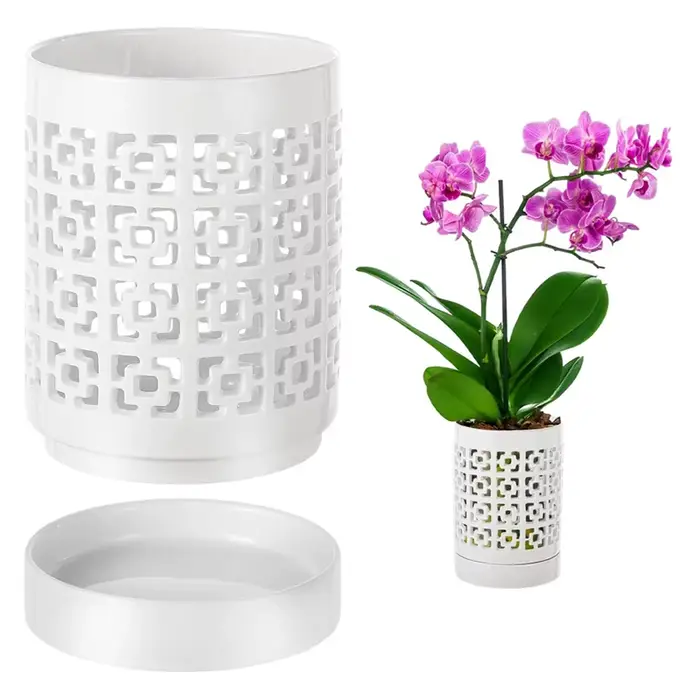 ABYN-pot d'orchidée avec trous Pots de plantes Pots de fleurs d'intérieur et d'extérieur pour repéra