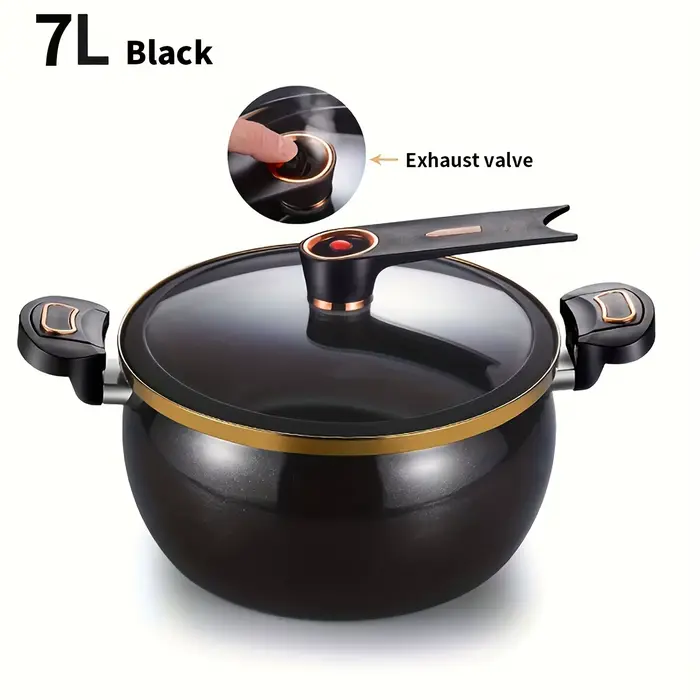 Pot antiadhésif multifonctionnel de grande capacité, 1.85 gallons, 10.24 pouces, adapté à la cuisini