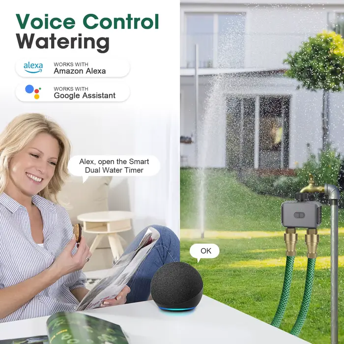2025 Insoma Zigbee minuterie d'eau intelligente automatique 1/2 voies système d'arrosage d'irrigatio
