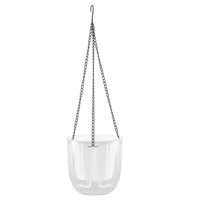 Pot de fleurs auto-arrosant pour balcon et cour, grand diamètre, en résine, résistant aux chutes et 